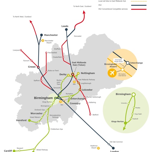 Midlands Network Map Midlands Connect